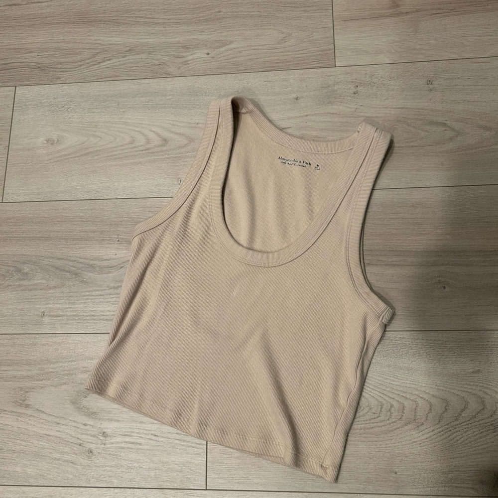 Abercrombie & Fitch Tan Ribbed Tank Top, Women’s Size M